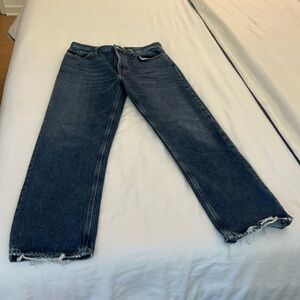 Lightly worn (two times) Agolde straight jeans in medium wash, size 29.